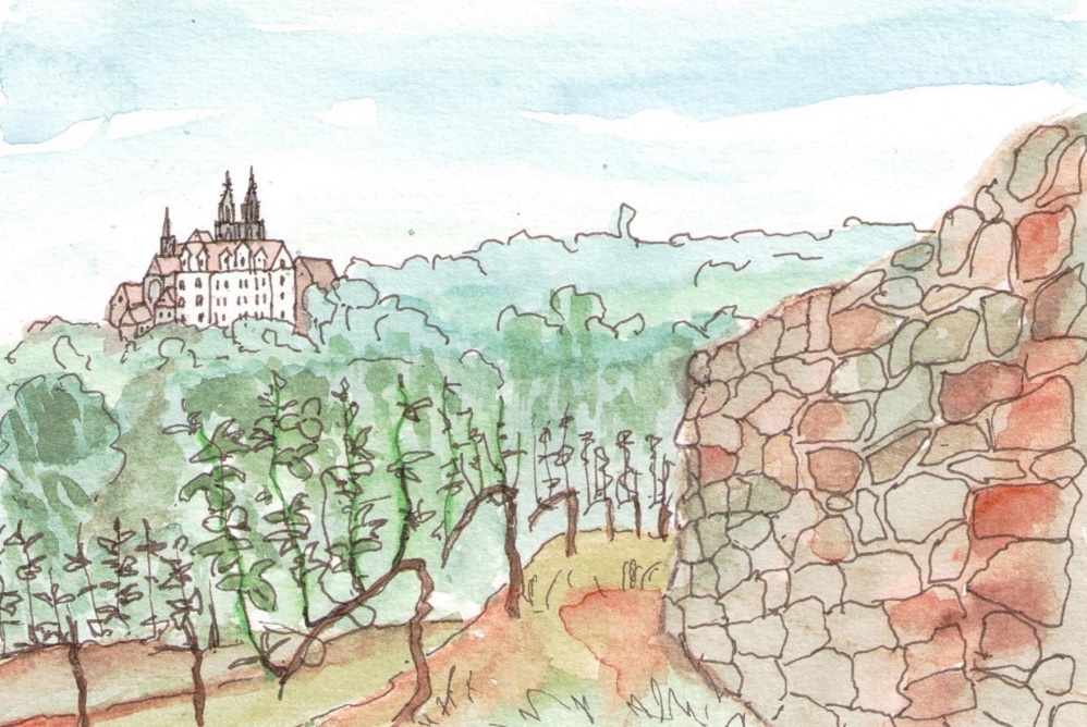  Proschwitzer Katzensprung Aquarell Silke Grieß