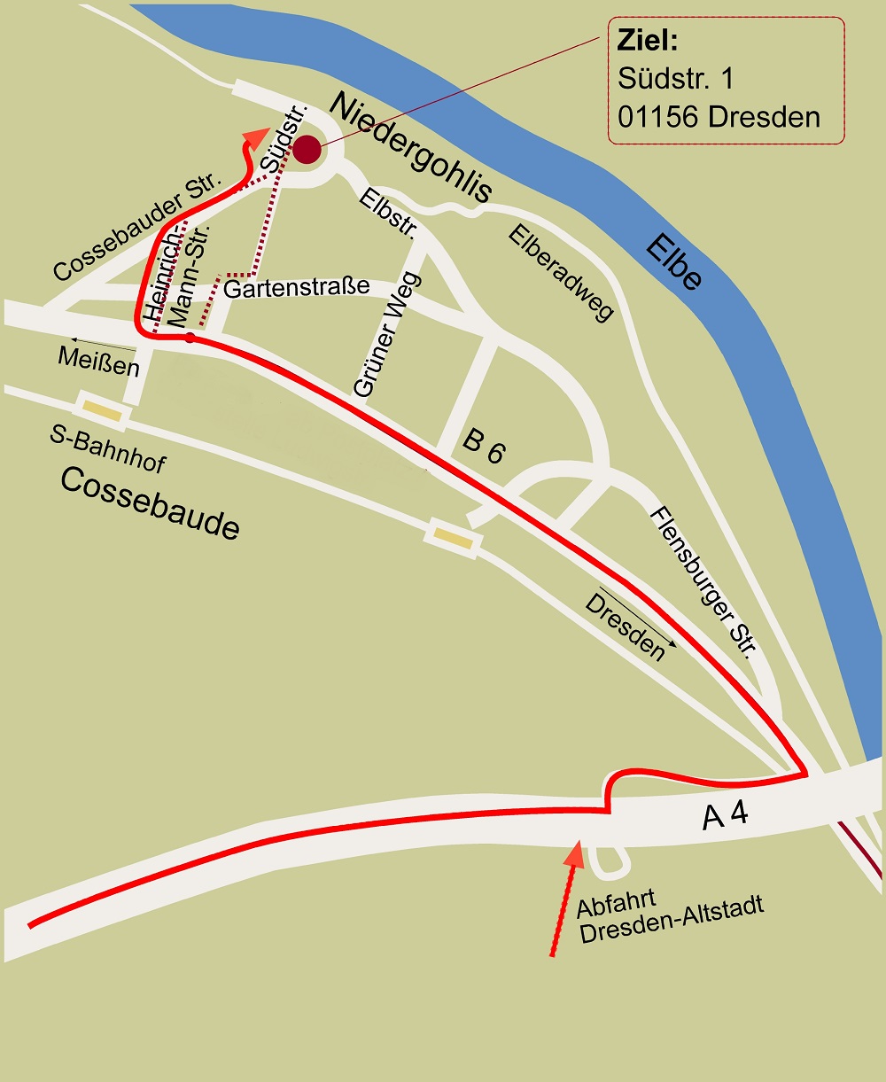 Karte Ferienwohnung Villa Grieß