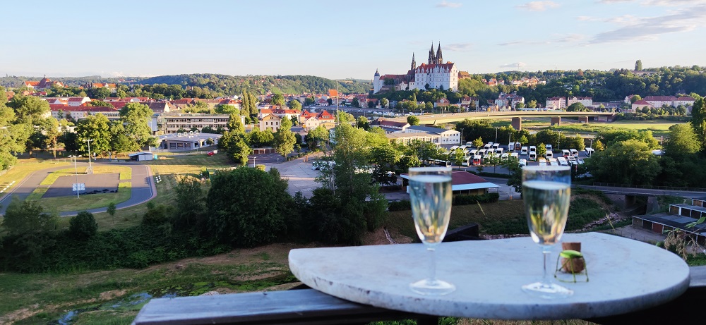 Weinreben und Prosecco Silke Griess